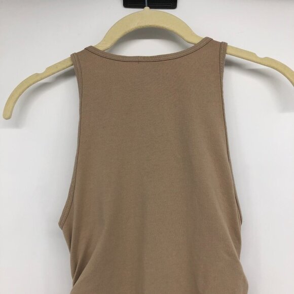 Aritzia TNA Tan Chill Malibu Ruched Bodycon Mini Dress size XS - Picture 12 of 16